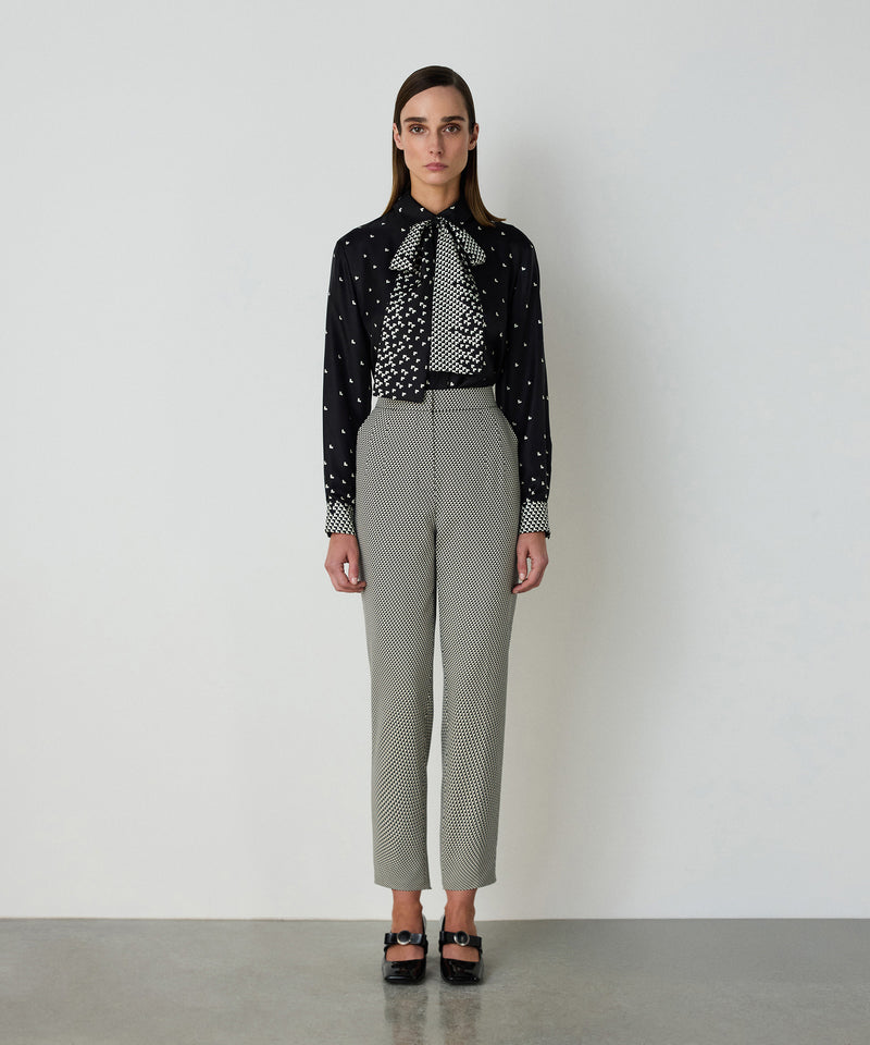 Machka Jacquard Trousers Black