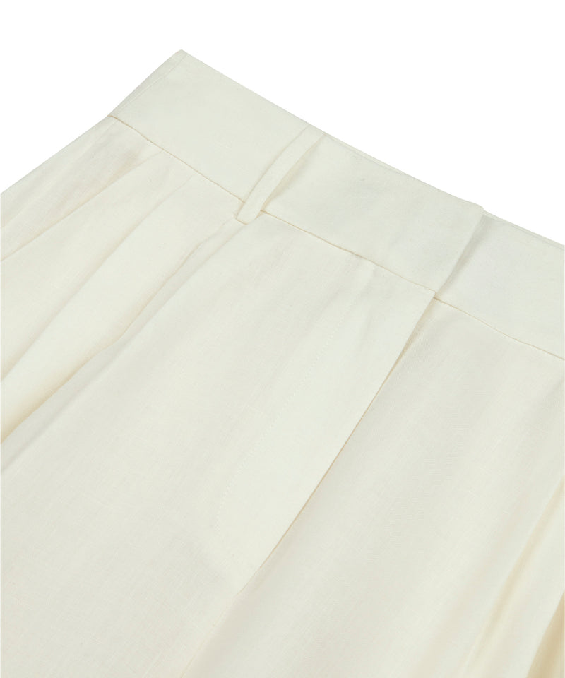 Machka Wide-Cut Linen Trousers White