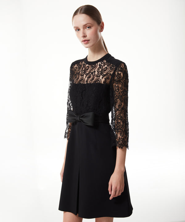 Machka Two Piece Look Lace Dress Black