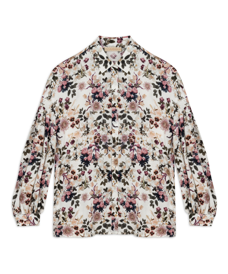 Machka Floral Printed Relaxed Fit Shirt Old Rose