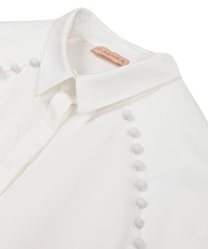 Machka Poplin Shirt With Button Accessories White