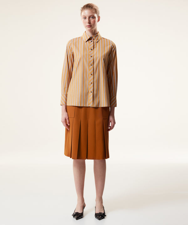 Machka Striped Relaxed Fit Shirt Cinnamon