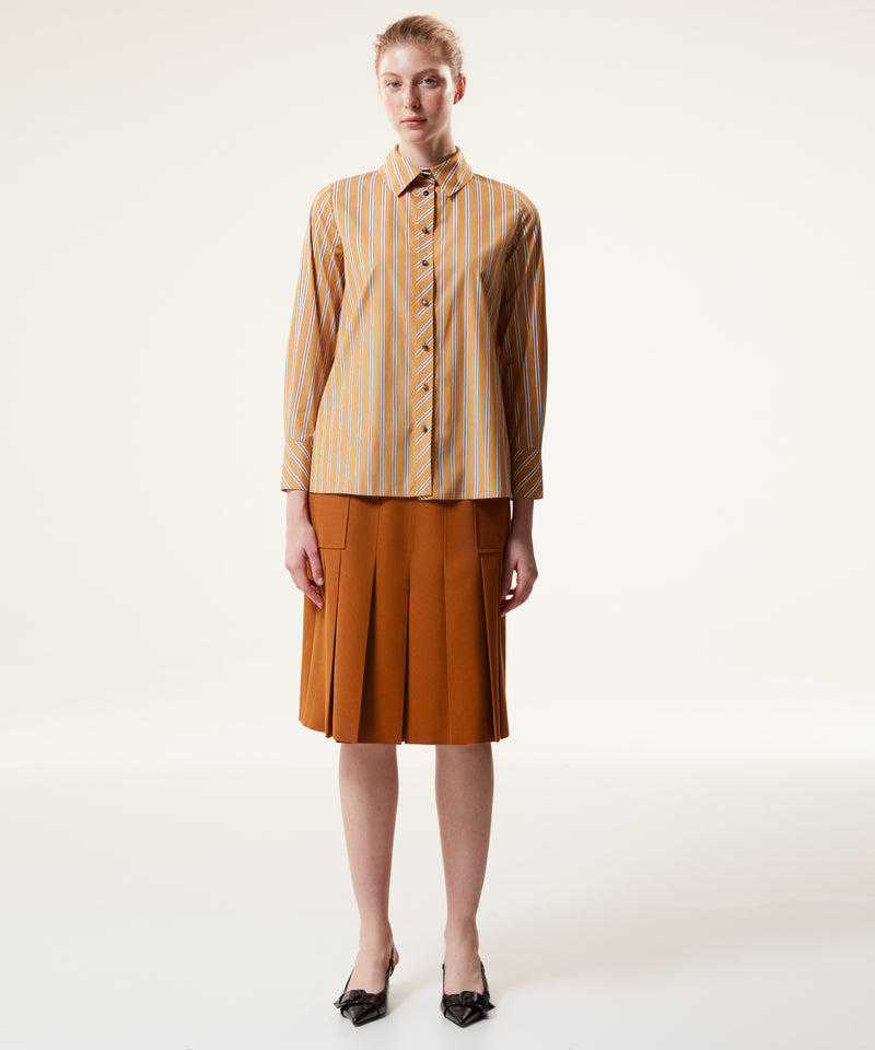 Machka Striped Relaxed Fit Shirt Cinnamon