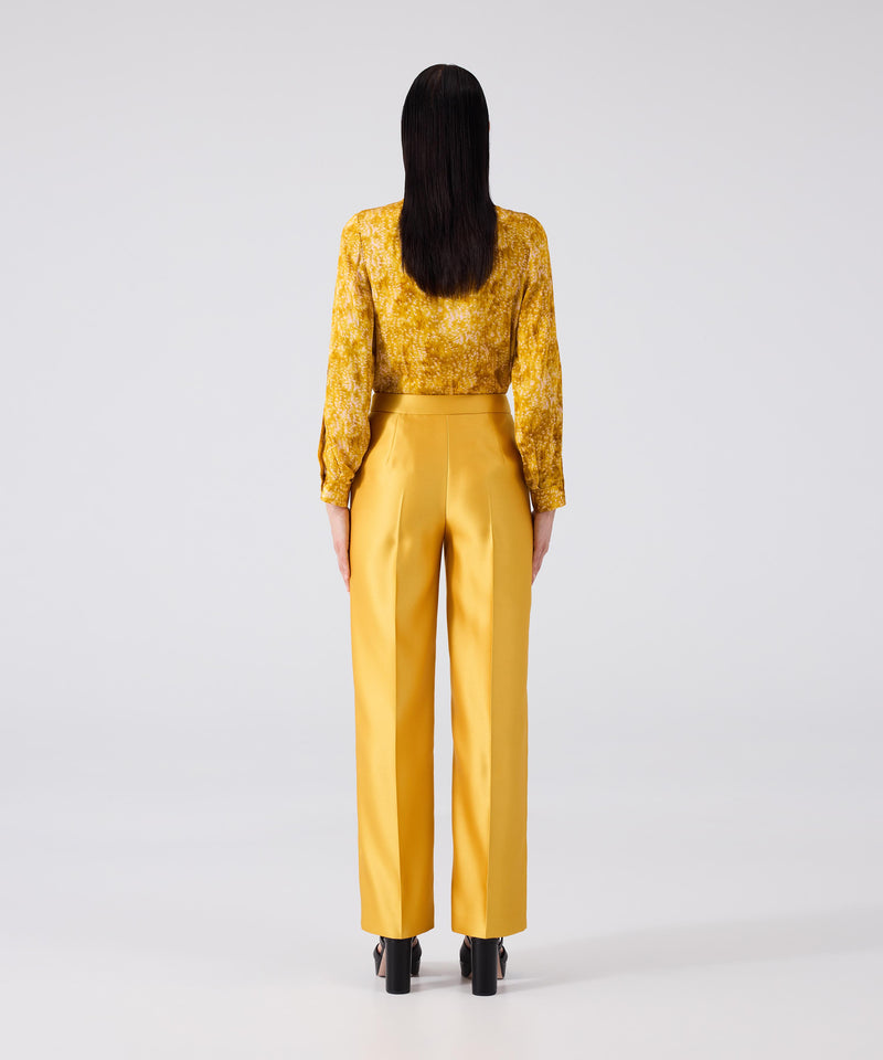 Machka Satin Duchess Trousers Yellow