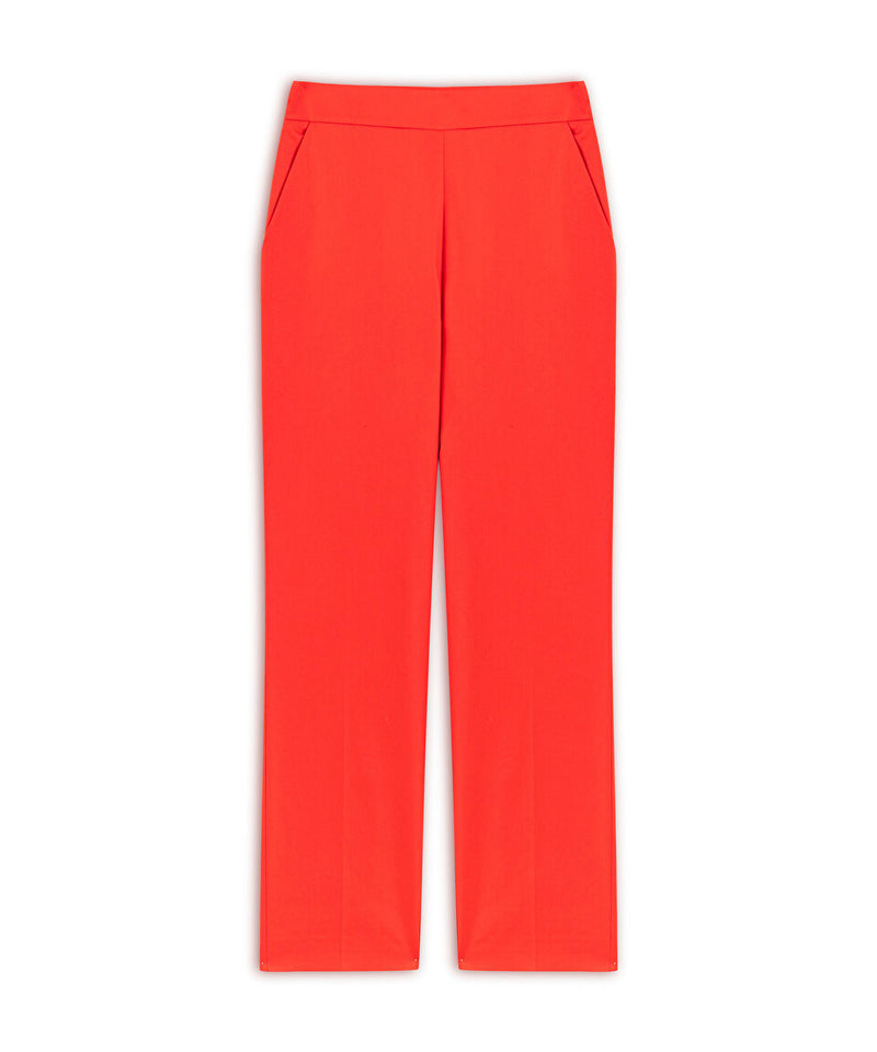 Machka Cigarette Fit Trousers Red