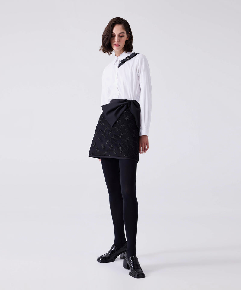 Machka Mini Skirt With Bow Black