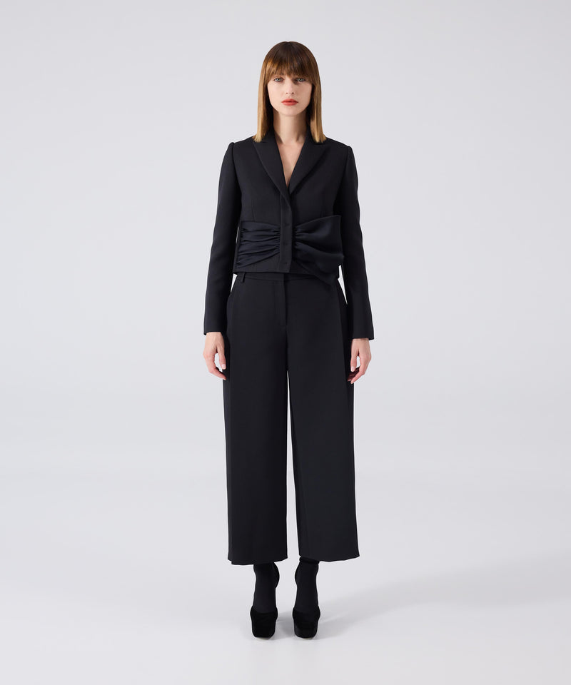 Machka Bow Effect Blazer Black