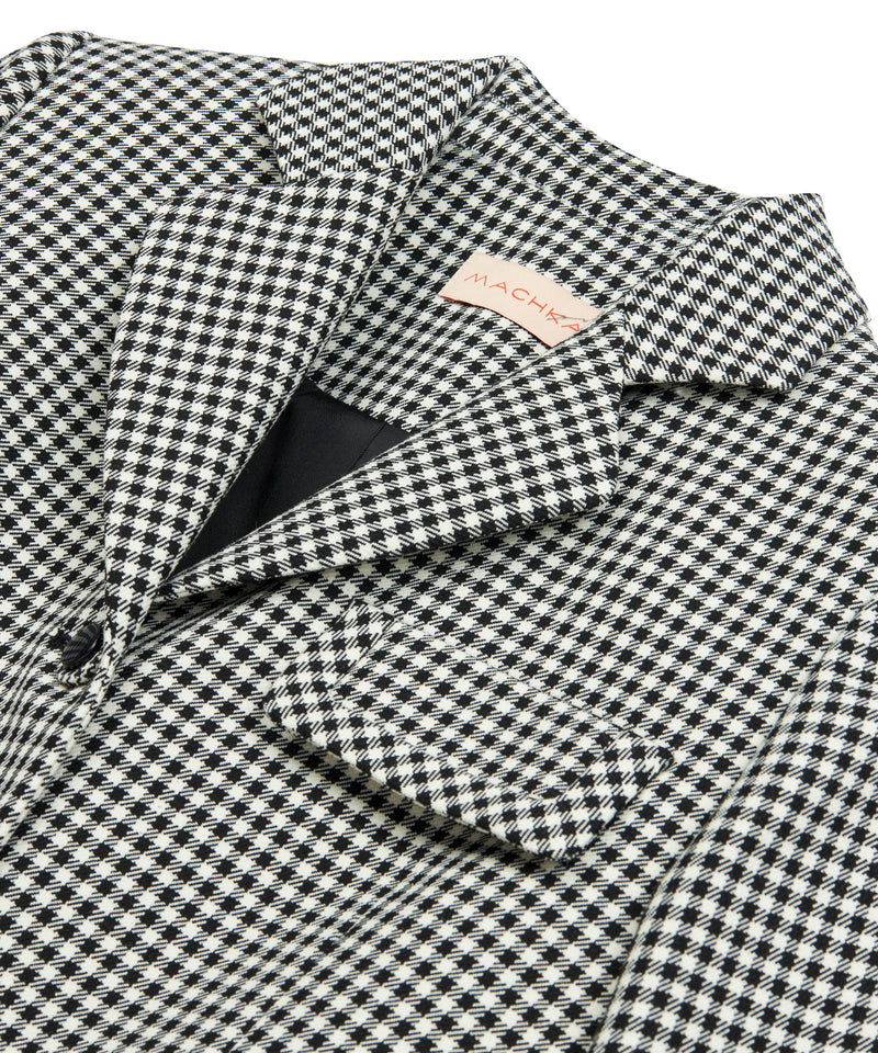 Machka Gingham Pattern Jacket Black