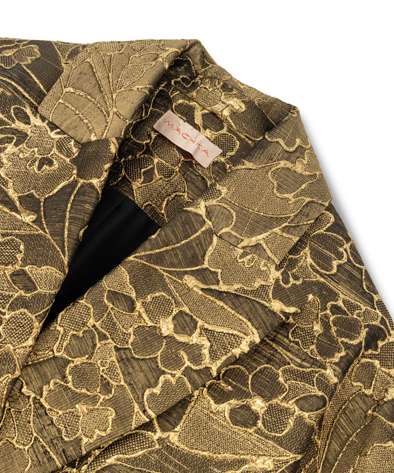 Machka Brocade Coat Gold