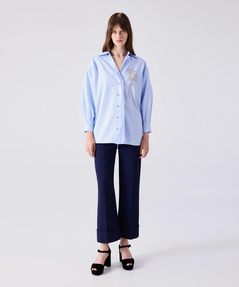 Machka Embellished Detail Shirt Blue