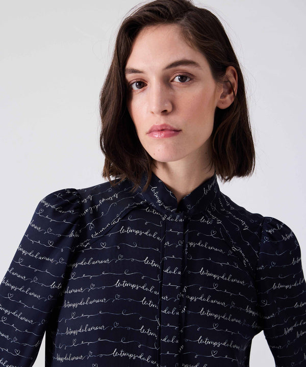 Machka Allover Printed Shirt Navy