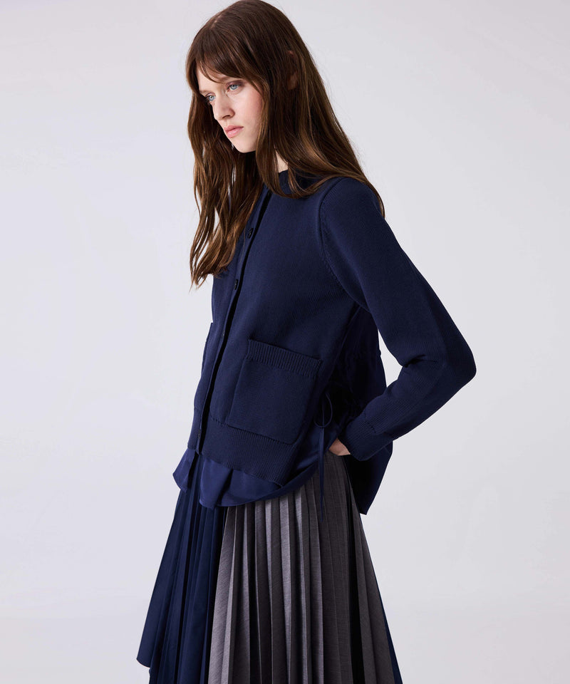 Machka Cardigan With Pocket Details Navy