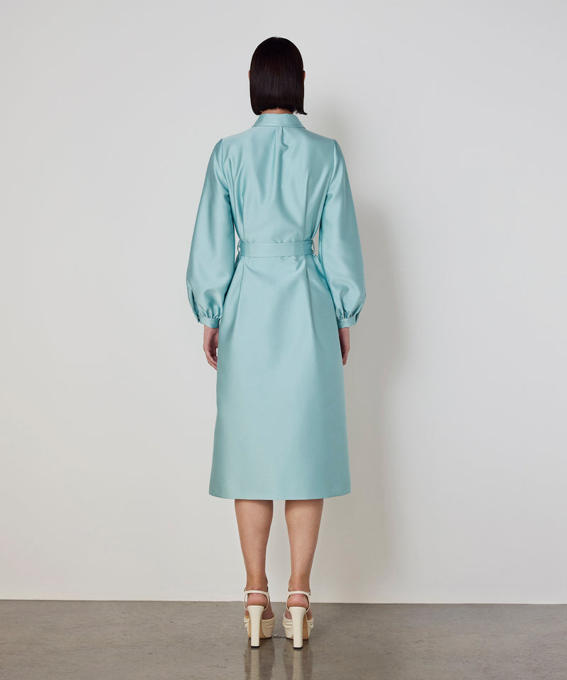 Machka Embellished Shirt Dress Light Green