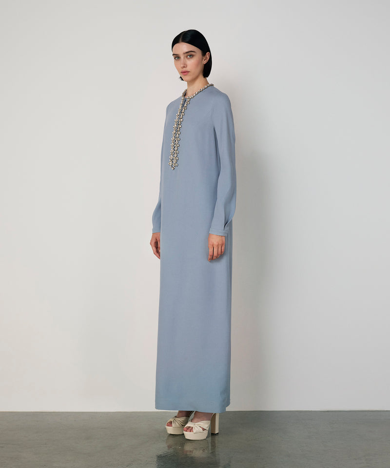 Machka Embroidered Maxi Dress Blue