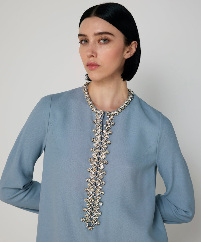 Machka Embroidered Maxi Dress Blue