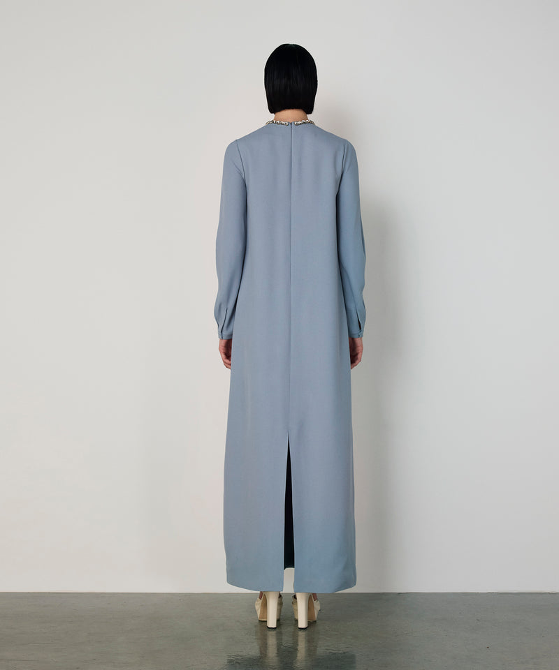 Machka Embroidered Maxi Dress Blue