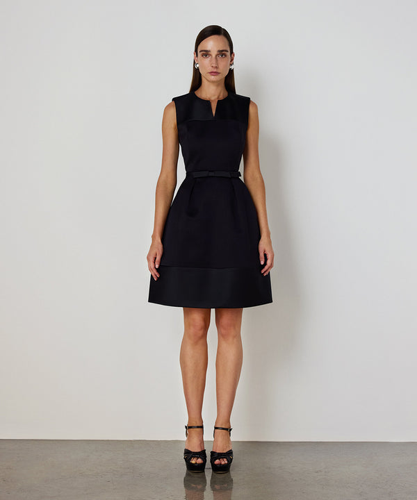 Machka Satin Duchess Mix Dress Black