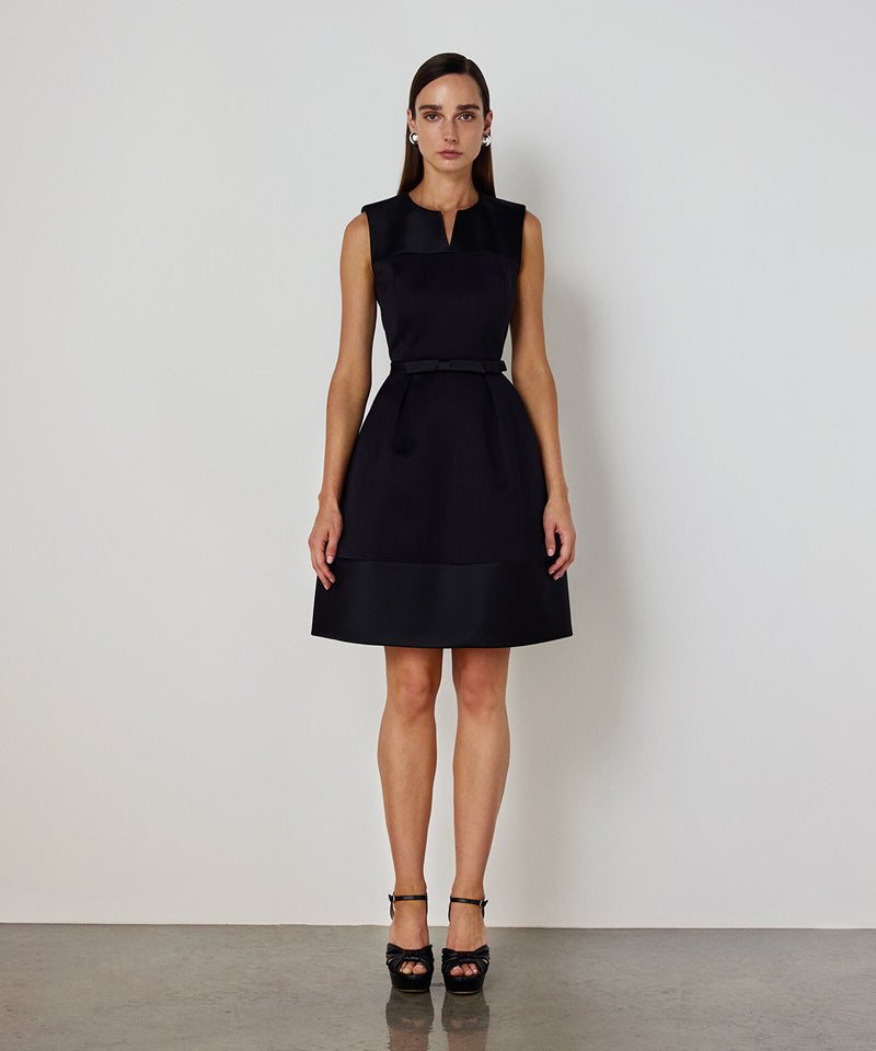 Machka Satin Duchess Mix Dress Black