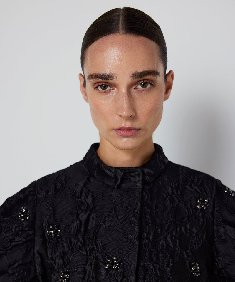 Machka Embellished And Jacquard Dress Black