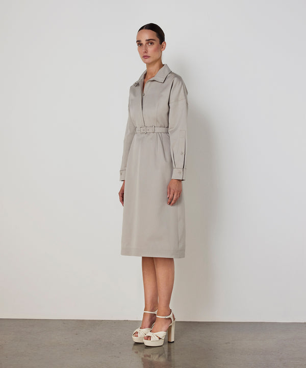 Machka Belted Dress Stone