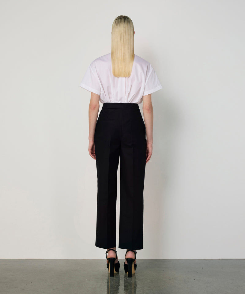 Machka Straight Fit Pressed Trousers Black