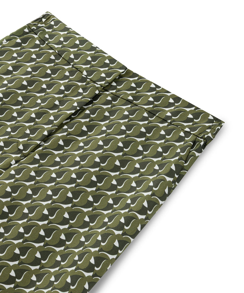 Machka Patterned Silk Trousers Green