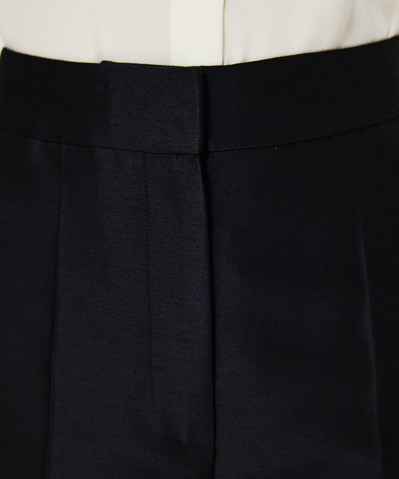 Machka Wool And Silk Blend Trousers Black