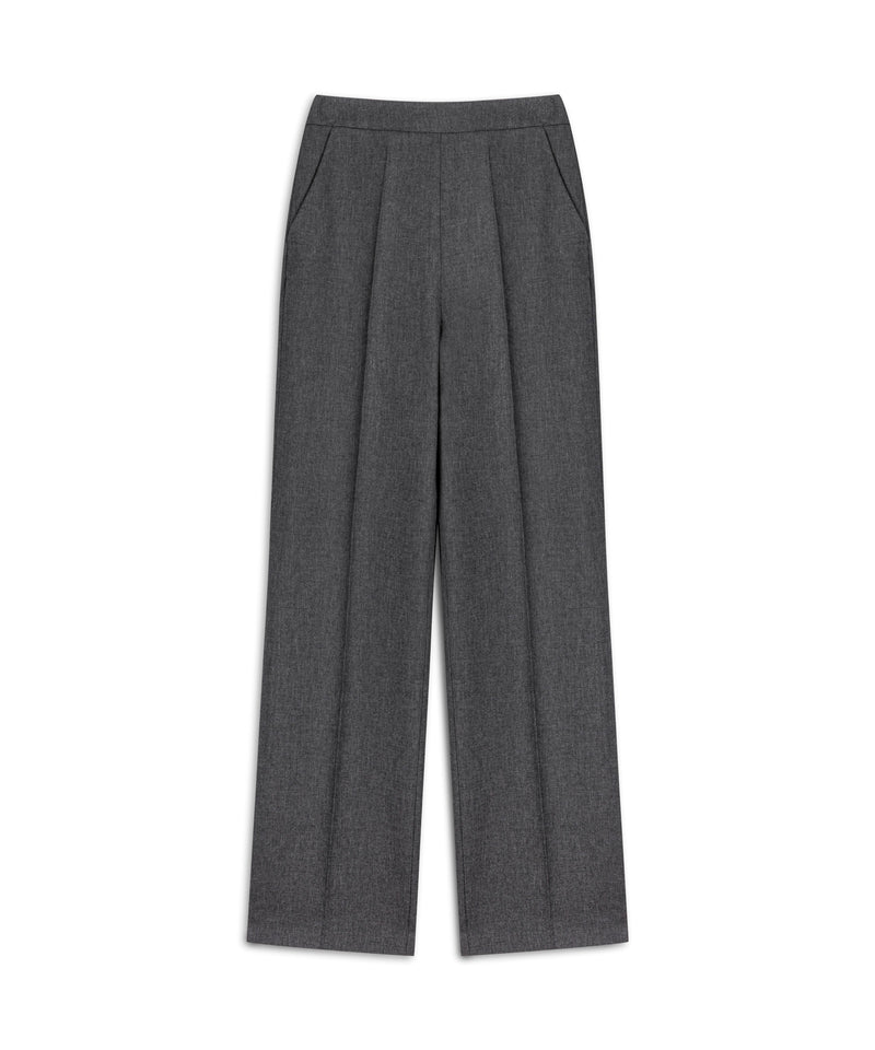 Machka Wide Leg Fit Pocketed Trousers Anthracite