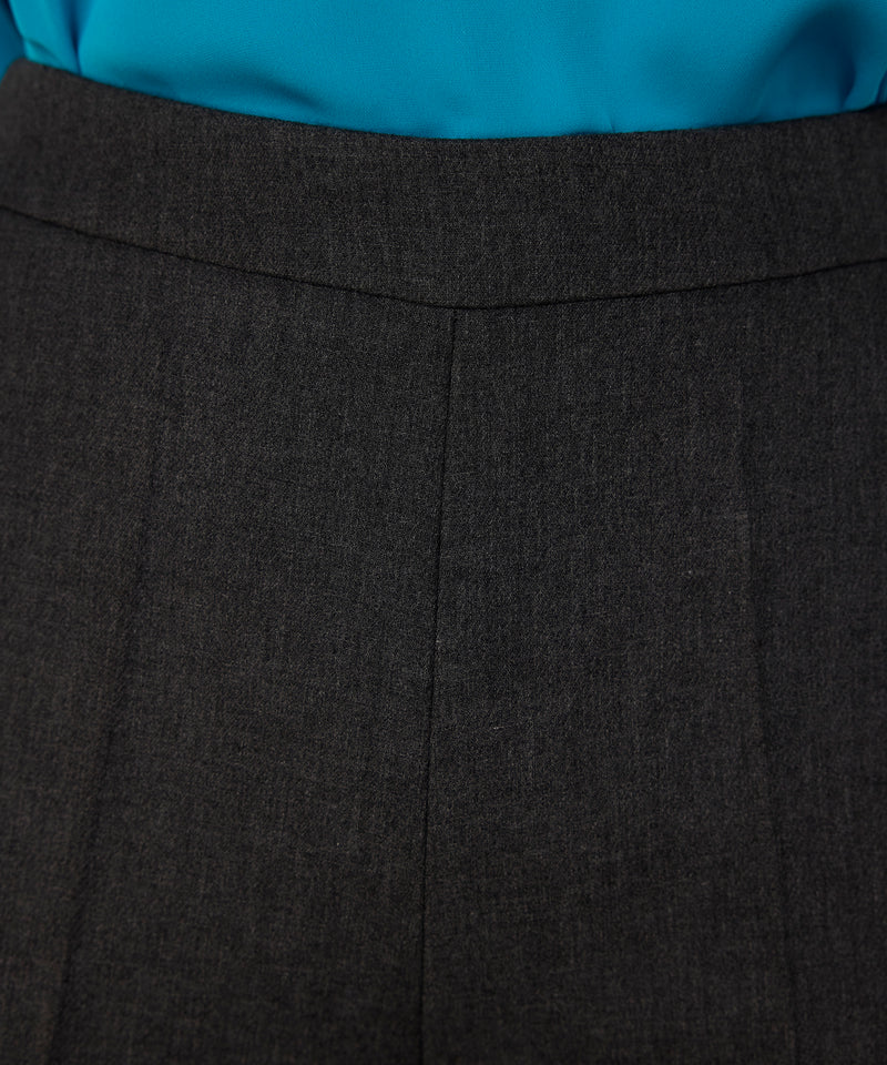 Machka Wide Leg Fit Pocketed Trousers Anthracite