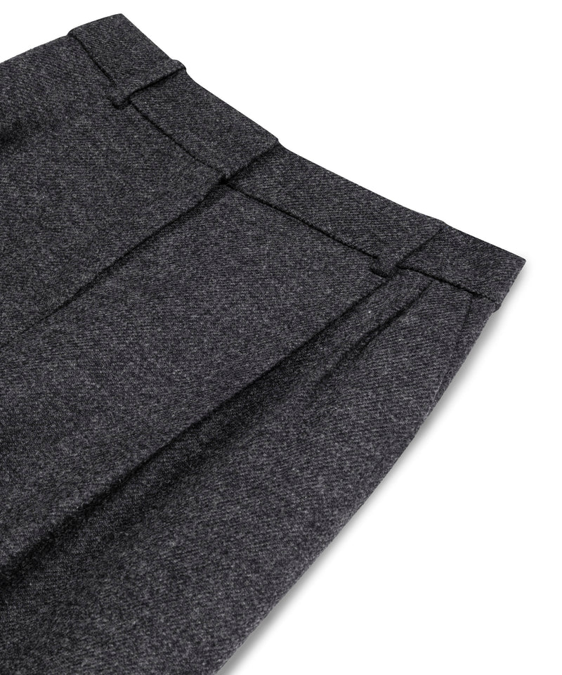 Machka Wide Leg Fit Wool Trousers Anthracite