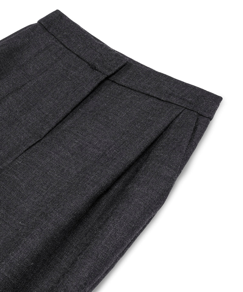 Machka Straight Fit Wool Trousers Anthracite