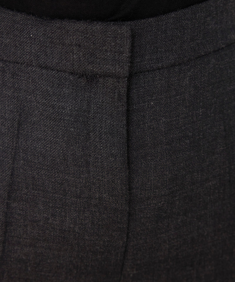 Machka Straight Fit Wool Trousers Anthracite