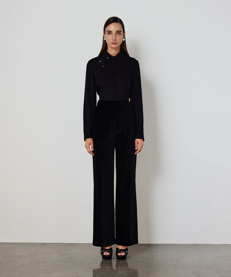 Machka Wide-Leg Fit Trousers Black
