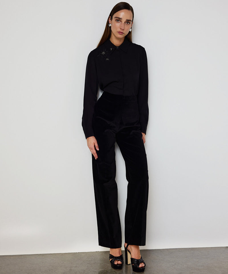 Machka Wide-Leg Fit Trousers Black