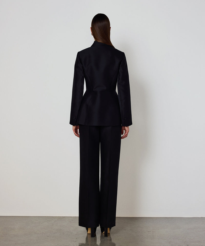 Machka Double-Breasted Blazer Black