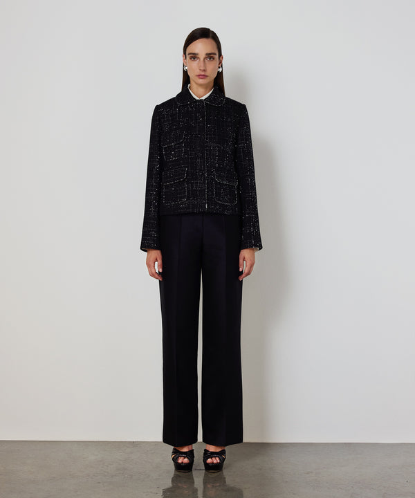 Machka Metallic Thread Jacket Black