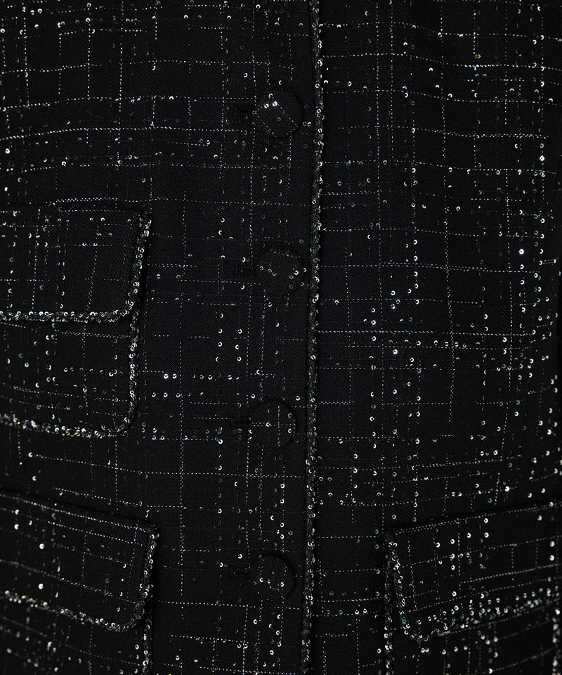 Machka Metallic Thread Jacket Black