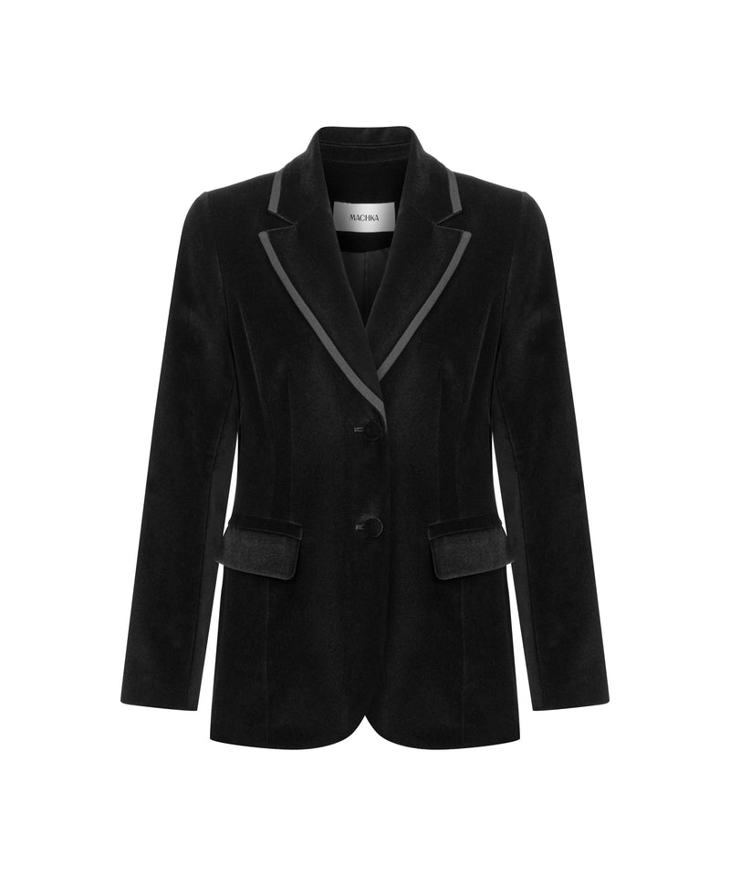 Machka Velvet Blazer Black