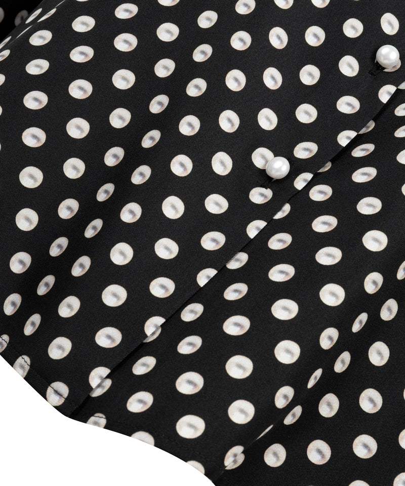 Machka Patterned Silk Blouse Black