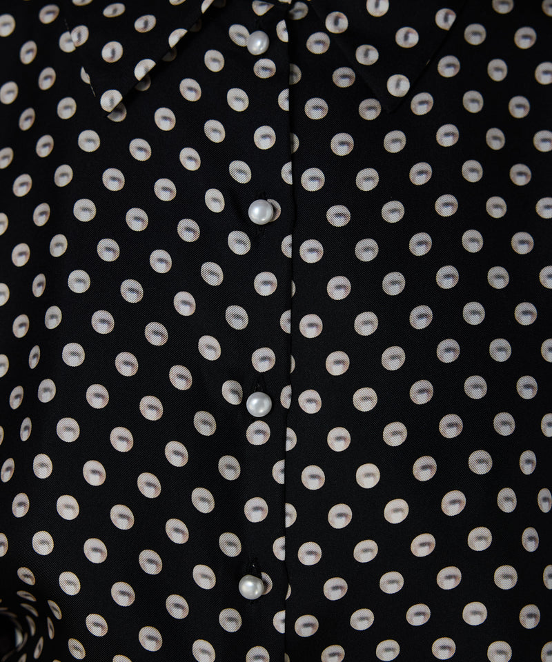 Machka Patterned Silk Blouse Black