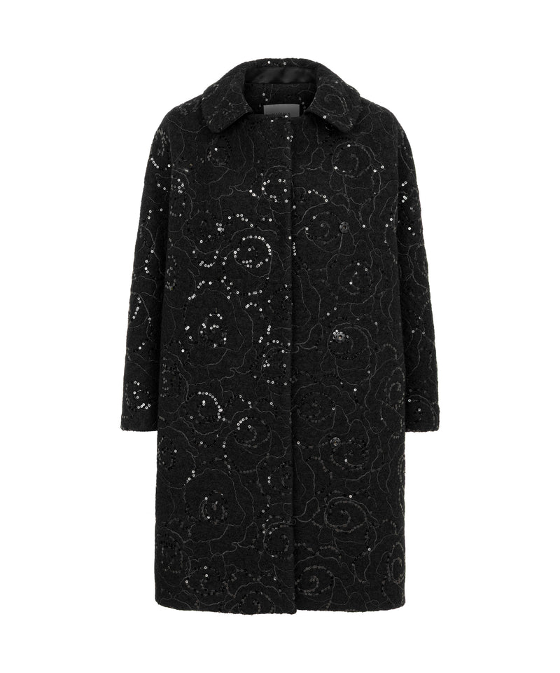 Machka Embroidered Coat Black