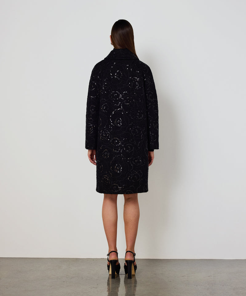 Machka Embroidered Coat Black