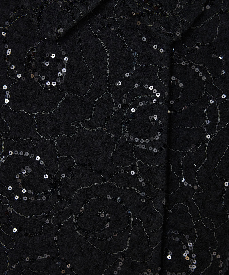 Machka Embroidered Coat Black
