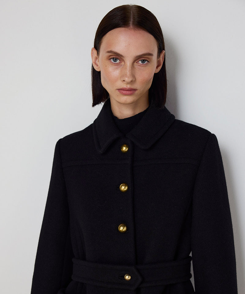 Machka Belted Coat With Large Pockets Black