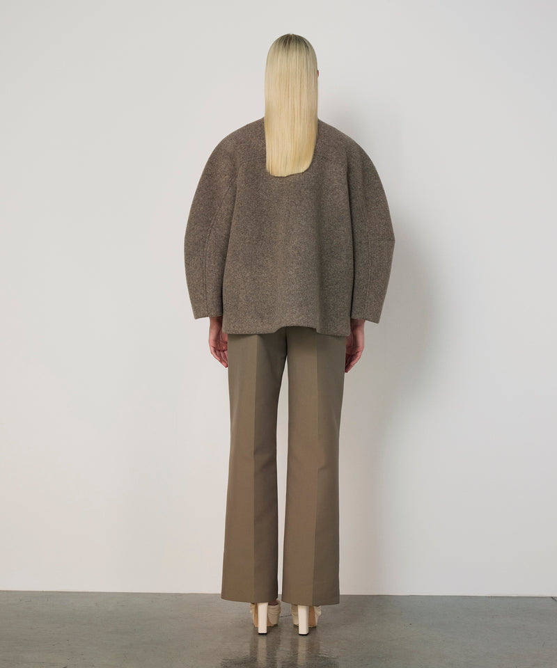 Machka Coat With Mixed Metal Accessories Marling Blue