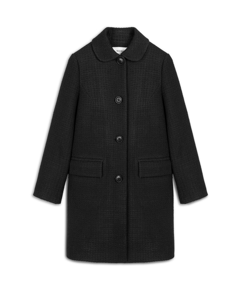 Machka Textured Wool Coat Black