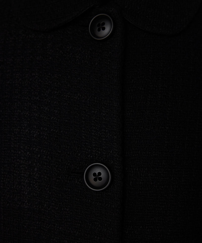 Machka Textured Wool Coat Black