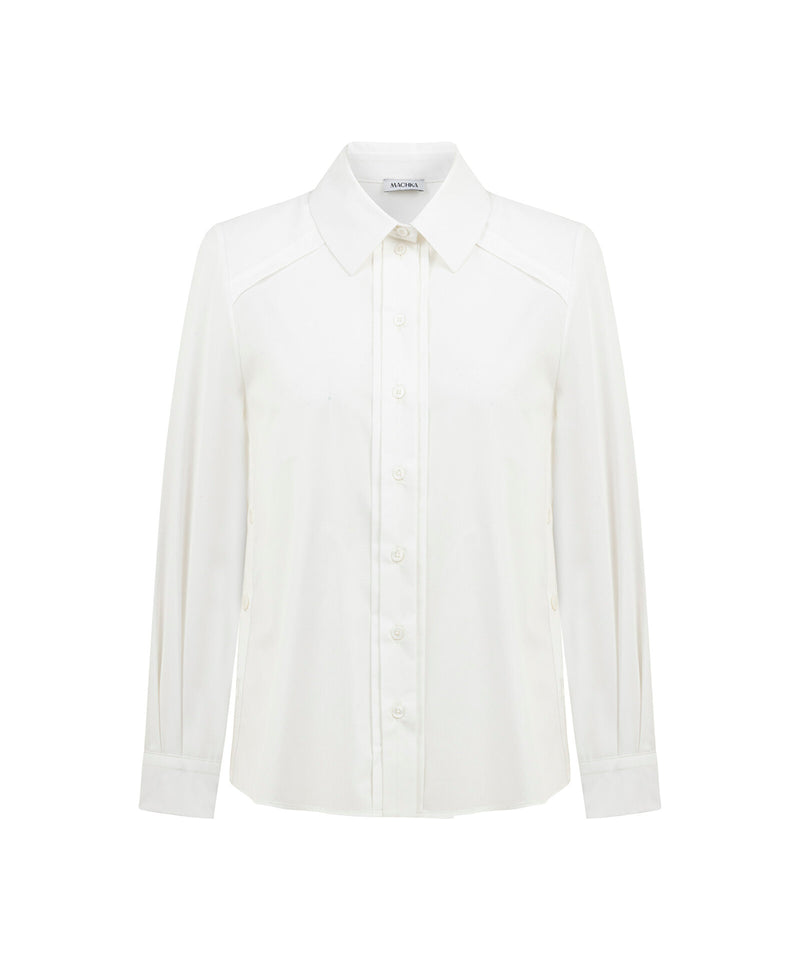 Machka Ribbed Poplin Shirt White
