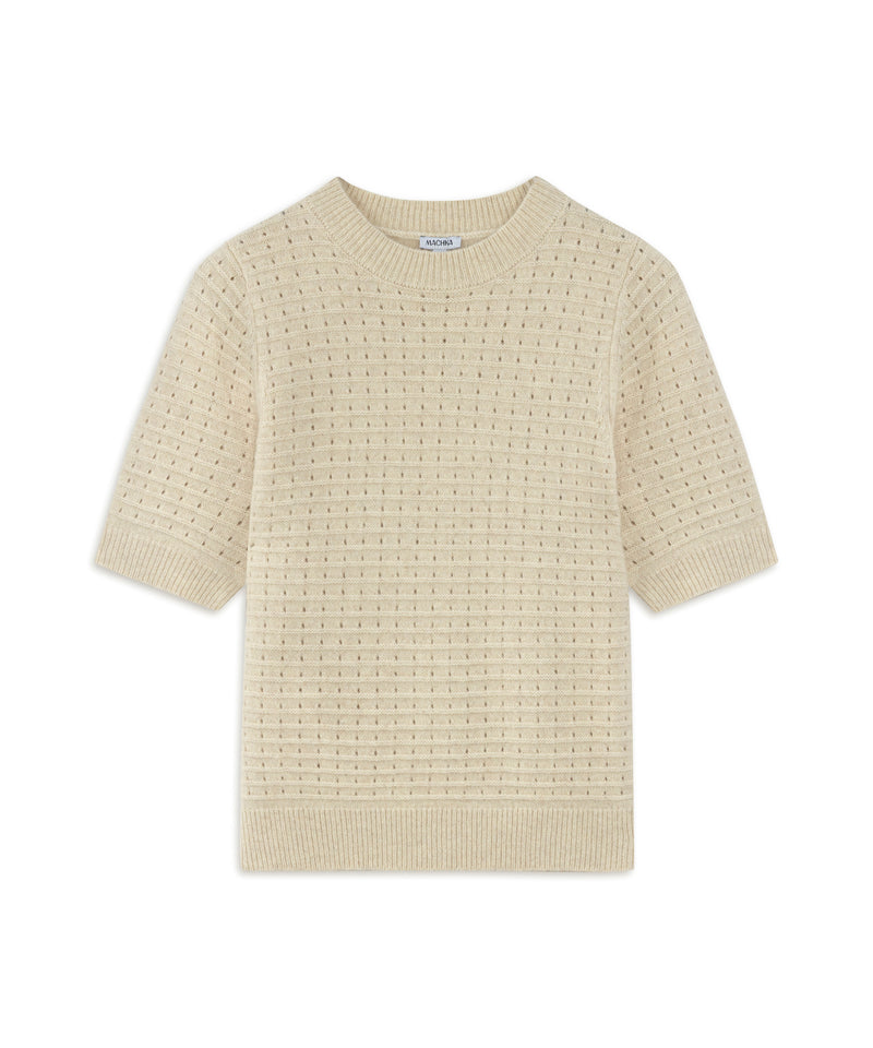 Machka Openwork Knit Beige