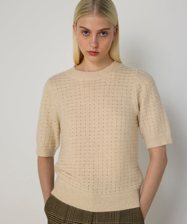 Machka Openwork Knit Beige